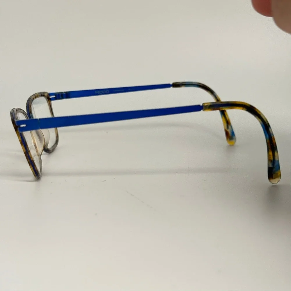 Modo 4500 Titanium Eyeglasses Blue Tortoise Rectangular Frames 49-16-138